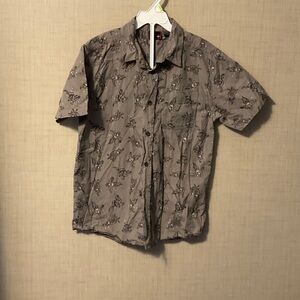 Kids Gray Button Down Shirt